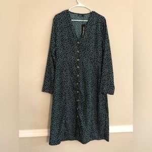 Emerald Green Tea Dress